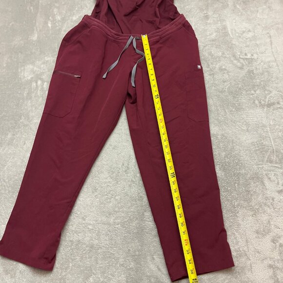 FIGS Yola Maternity Scrub Pants Maroon Size Women's XXL - Picture 3 of 13